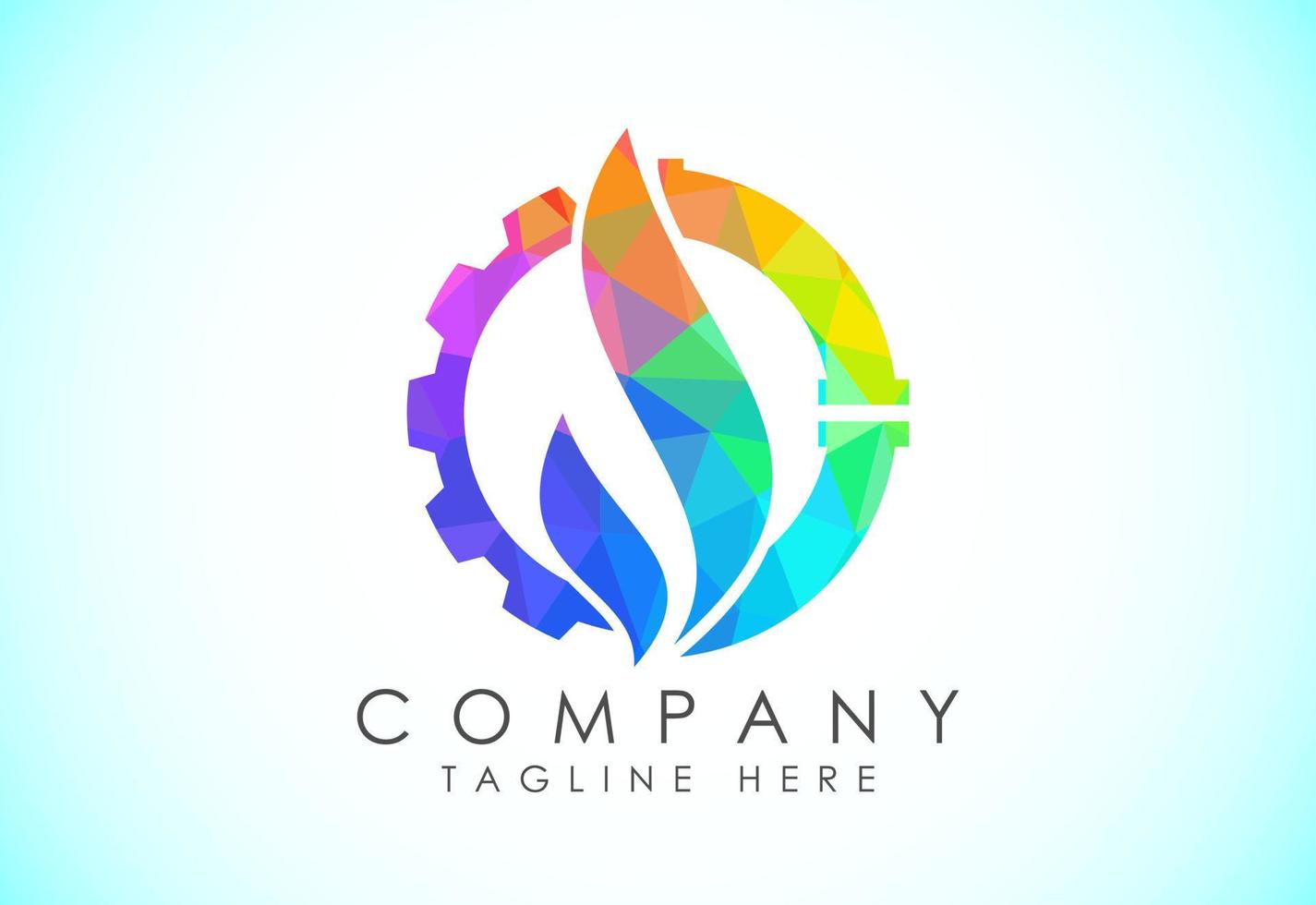 polygonal Feu flamme logo icône. faible poly style pétrole et gaz industrie logo conception concept. vecteur