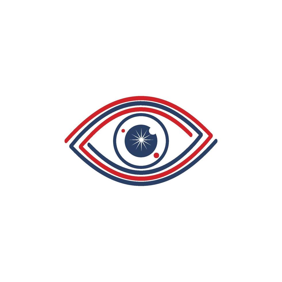 icône de modèle de conception de santé des soins oculaires vecteur