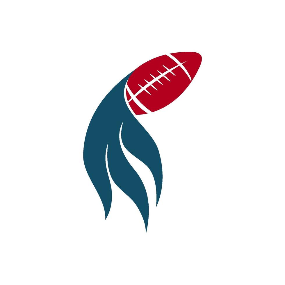 emblème de conception de modèle de logo de sport de football américain vecteur