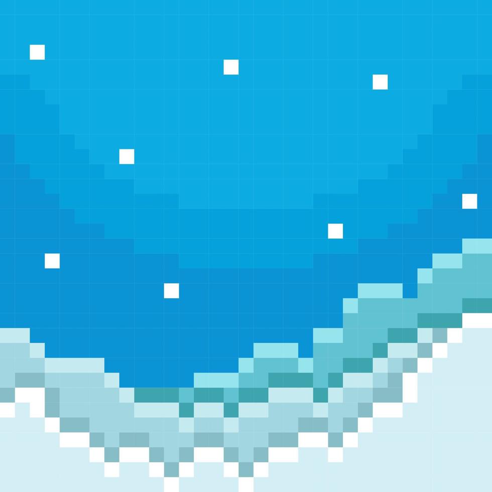 ciel vue dans pixel art style vecteur
