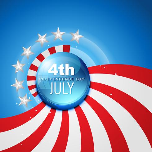 4 juillet fête de l'indépendance vecteur