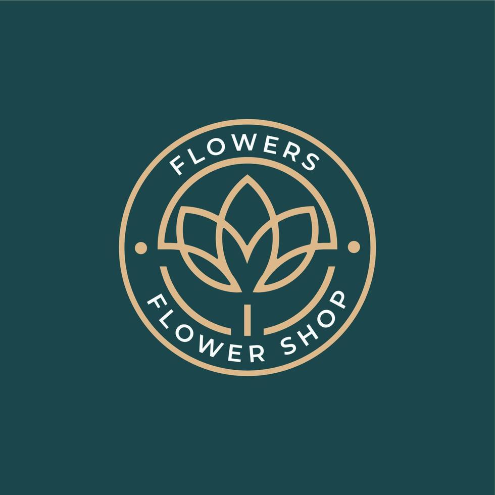 Facile fleur magasin logo. élégant minimaliste logotype symbole. vecteur fleur logo conception. emblème luxe produits de beauté ou jardin