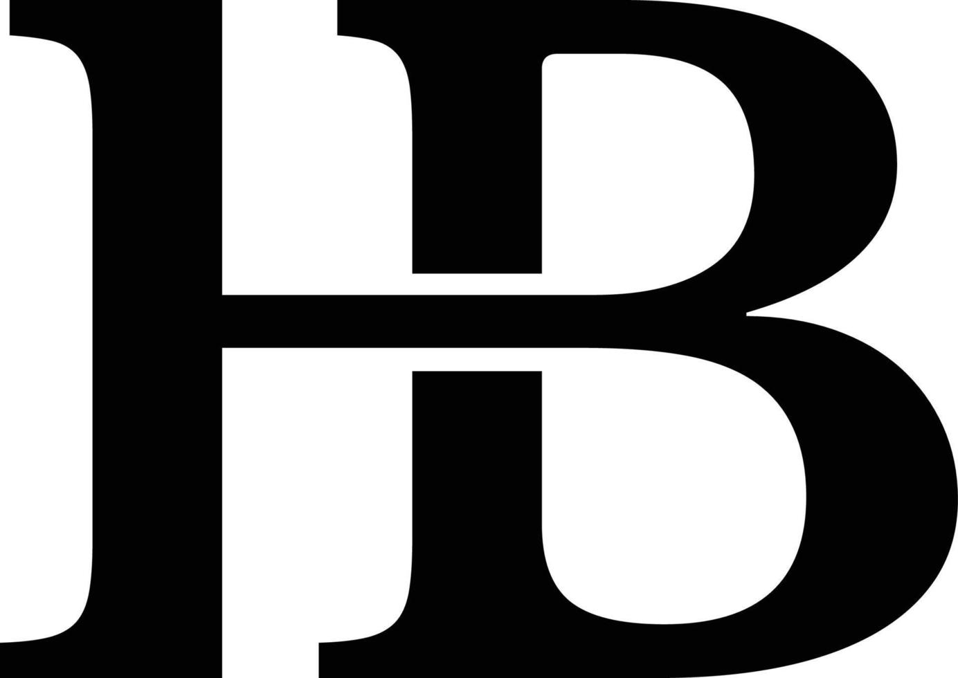 hb lettre luxe logo vecteur