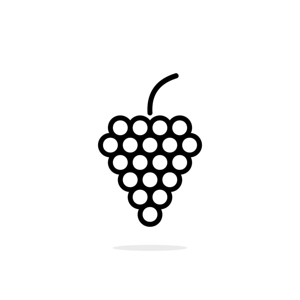 les raisins fruit ligne icône vecteur illustration