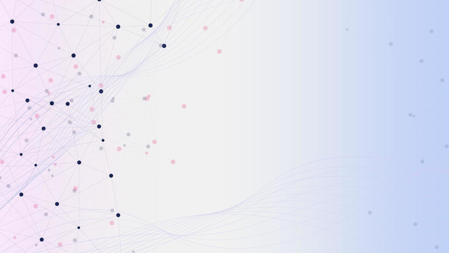 abstrait géométrique avec points et lignes lien Contexte. numérique futuriste global lien réseau. vecteur illustration.