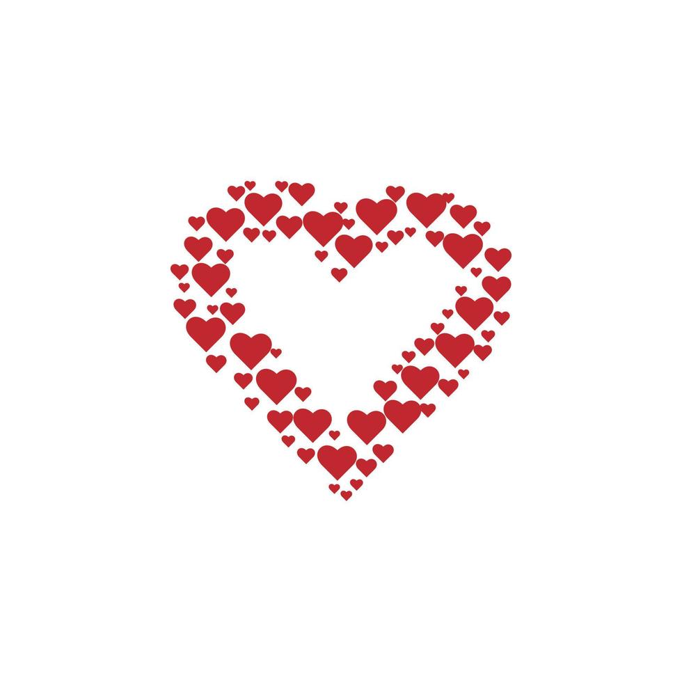 rouge cœur icône vecteur illustration