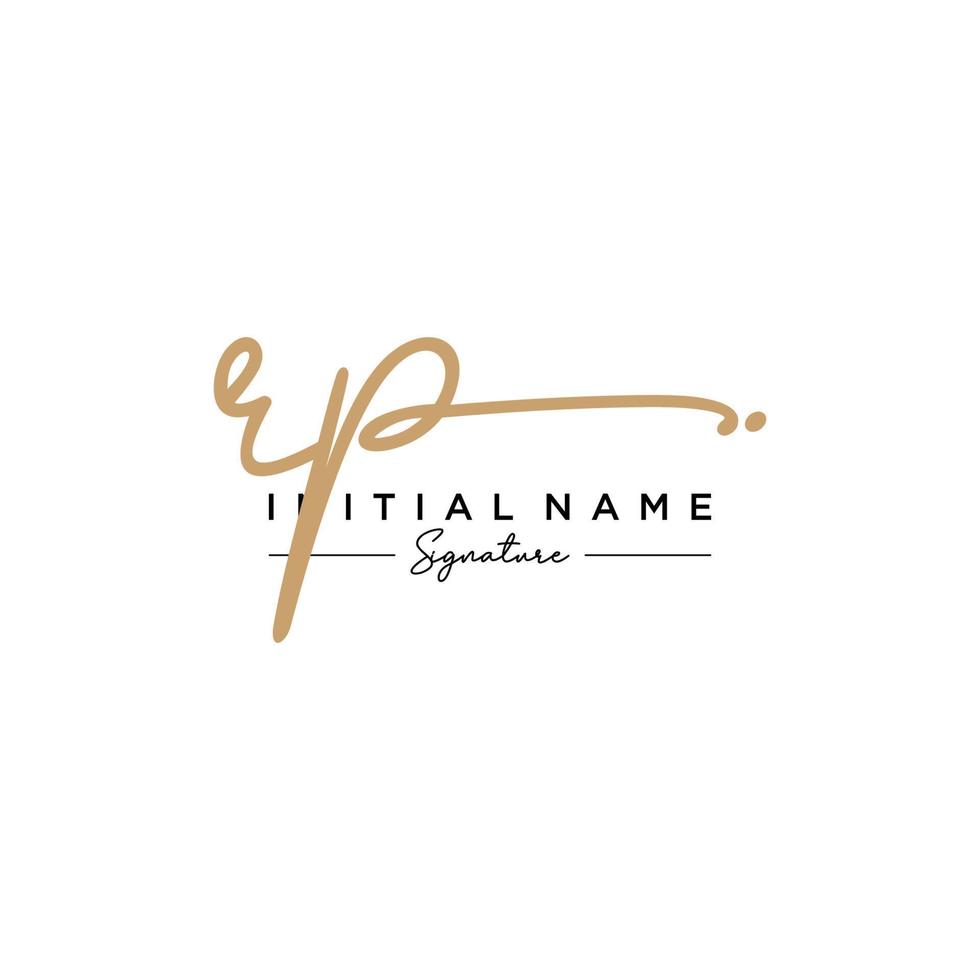 lettre rp signature logo template vecteur