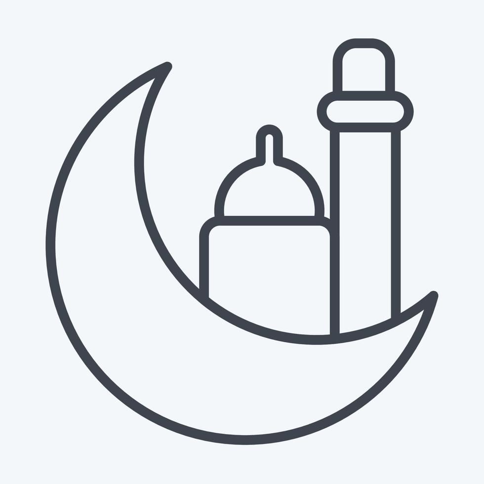icône aïd. en relation à eid Al fitr symbole. islamique. ramadan. Facile illustration vecteur
