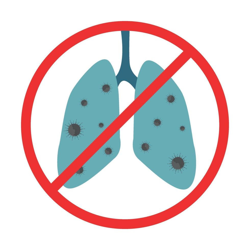 nouveau virus de la bactérie covid-19, maladie pulmonaire - vecteur