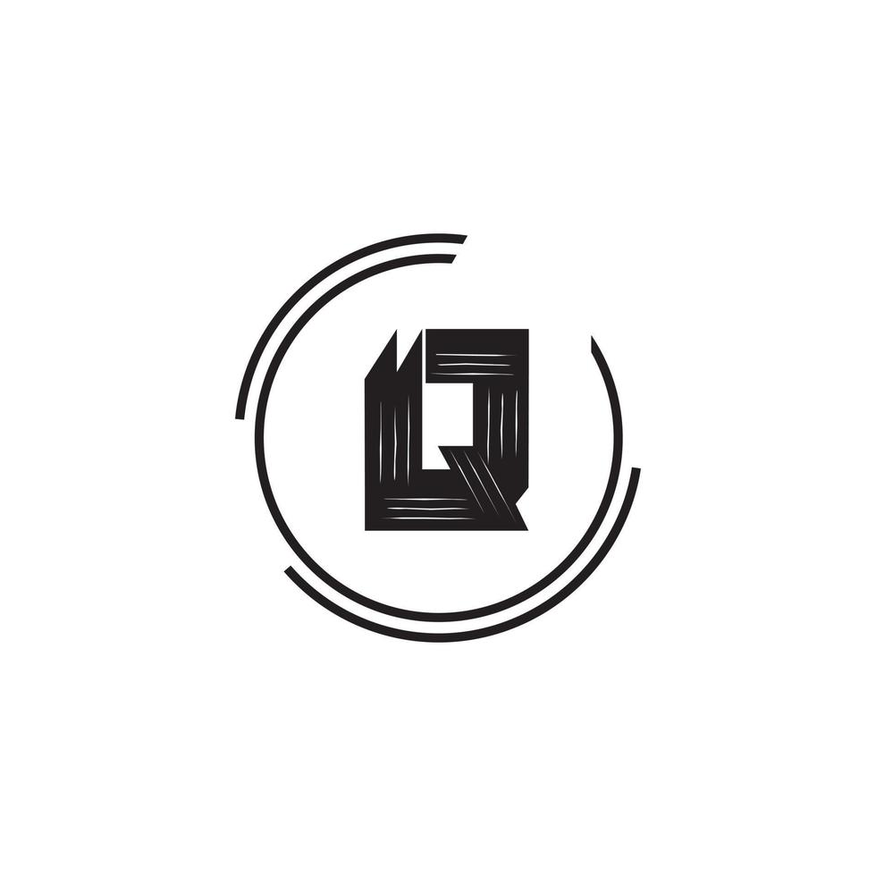 lettre q abstraite création de logo de lettres initiales modernes vecteur