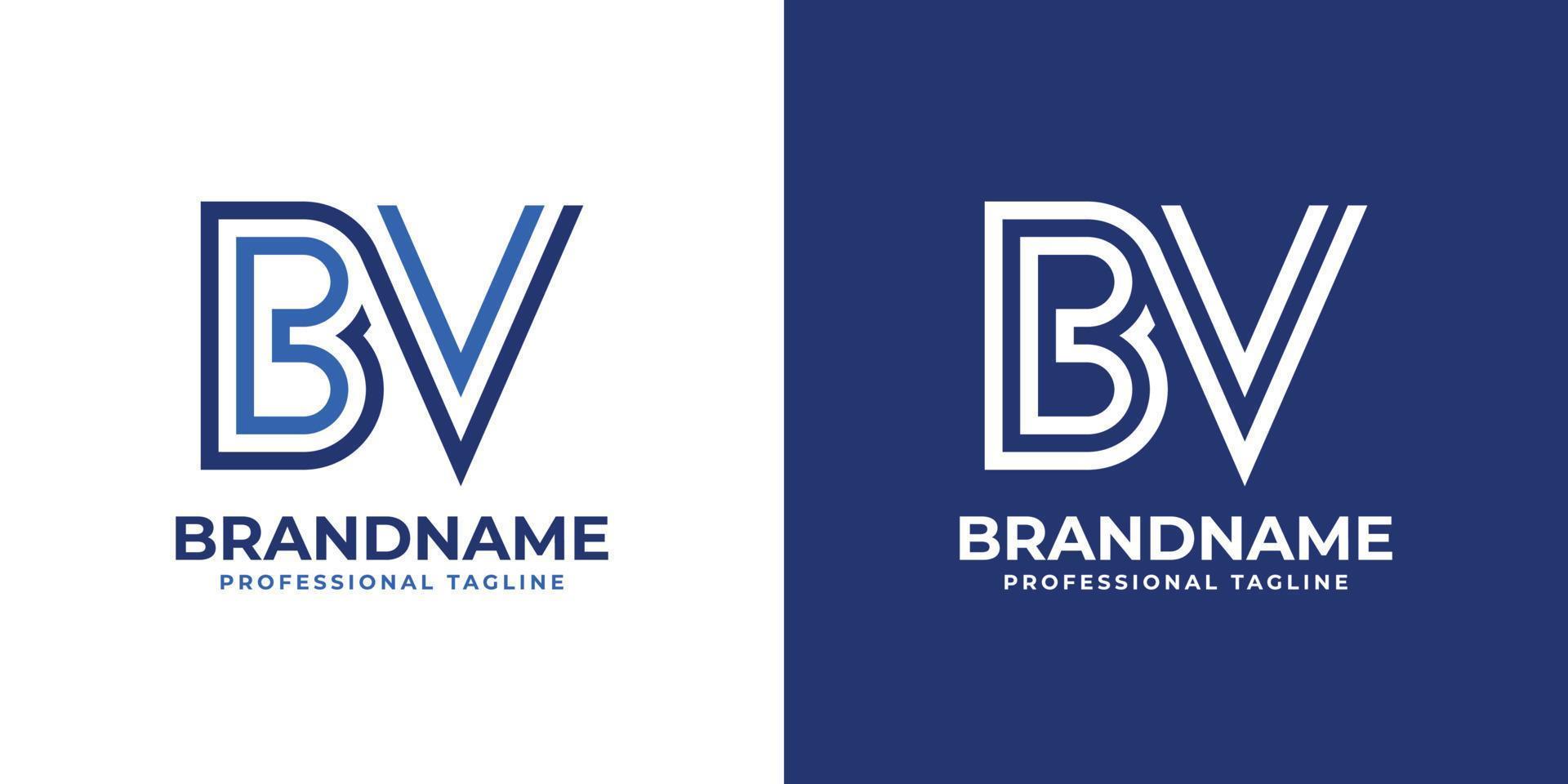 lettre bv ligne monogramme logo, adapté pour tout affaires avec bv ou vb initiales. vecteur