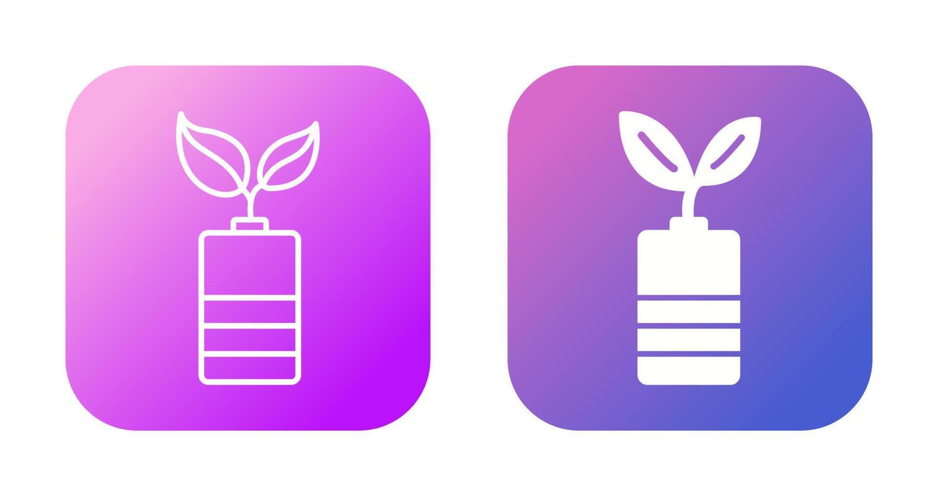 icône de vecteur de batterie écologique