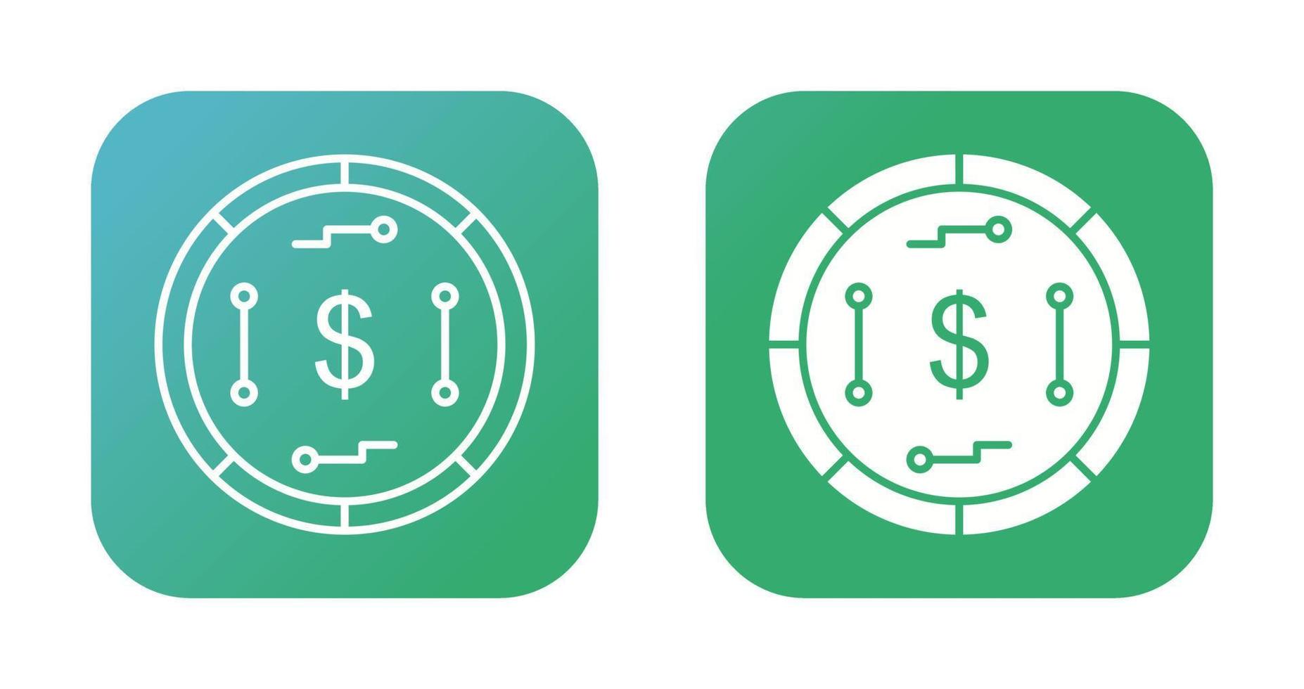 icône de vecteur de monnaie numérique