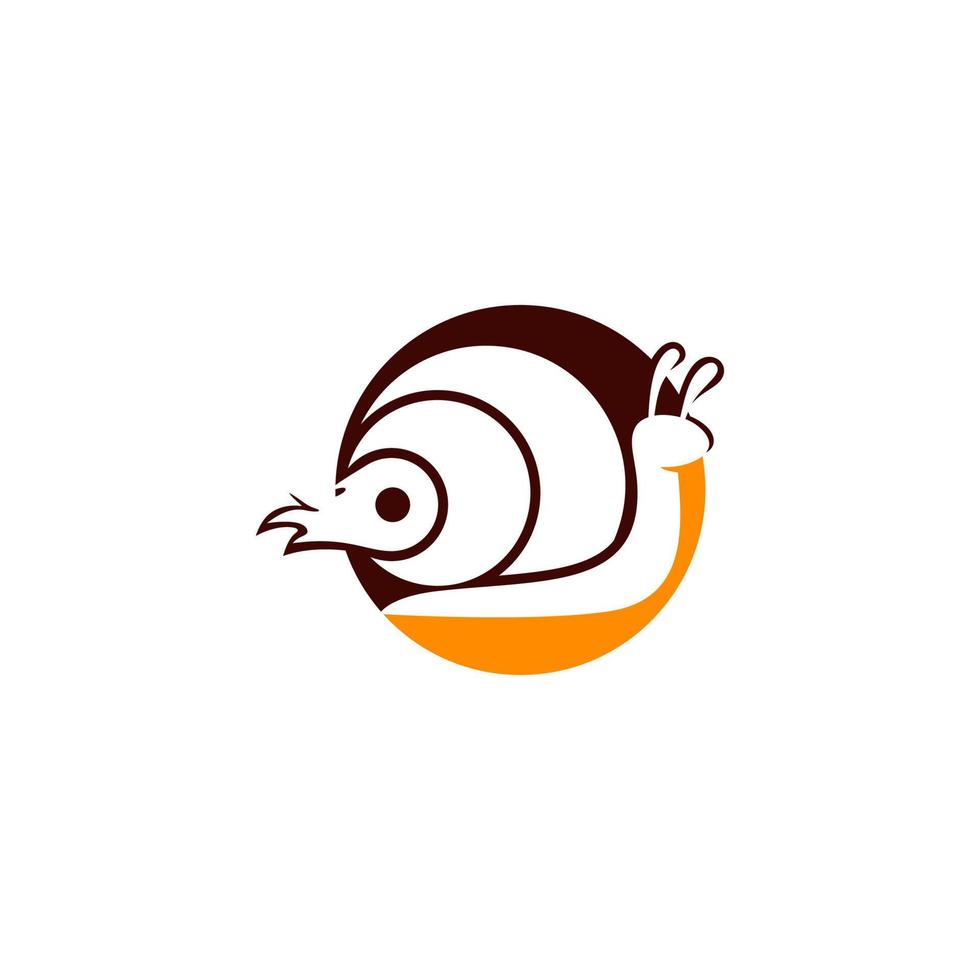 coloré escargot logo sur blanc Contexte vecteur