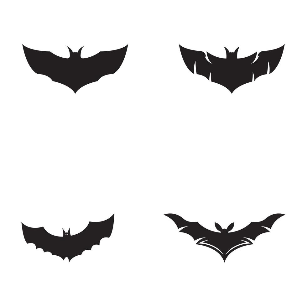 modèle de logo icône vecteur chauve-souris