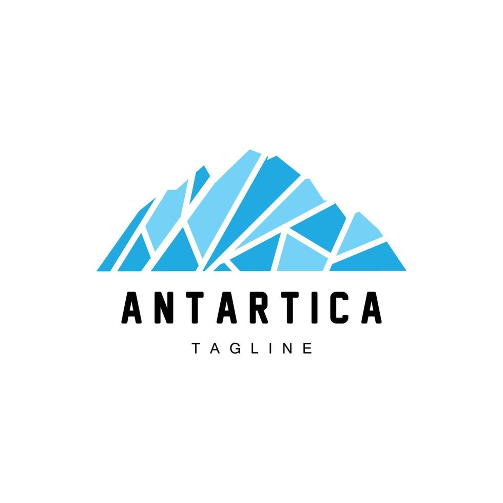 Montagne logo, antarctique iceberg logo conception, la nature paysage vecteur, produit marque illustration icône vecteur