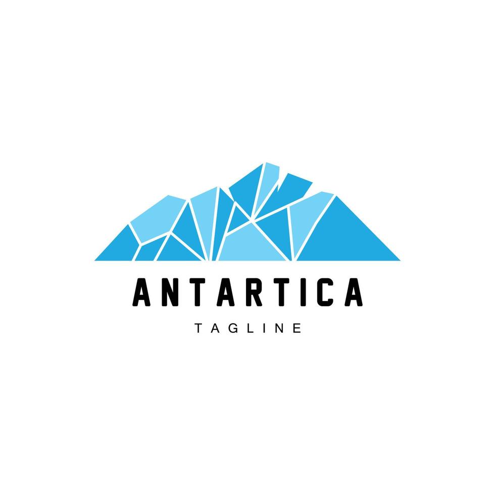 Montagne logo, antarctique iceberg logo conception, la nature paysage vecteur, produit marque illustration icône vecteur