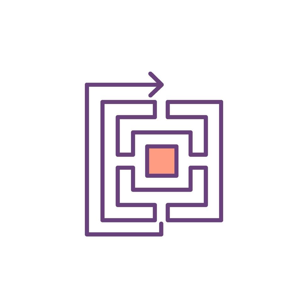 icône de couleur rgb de développement de solutions originales vecteur