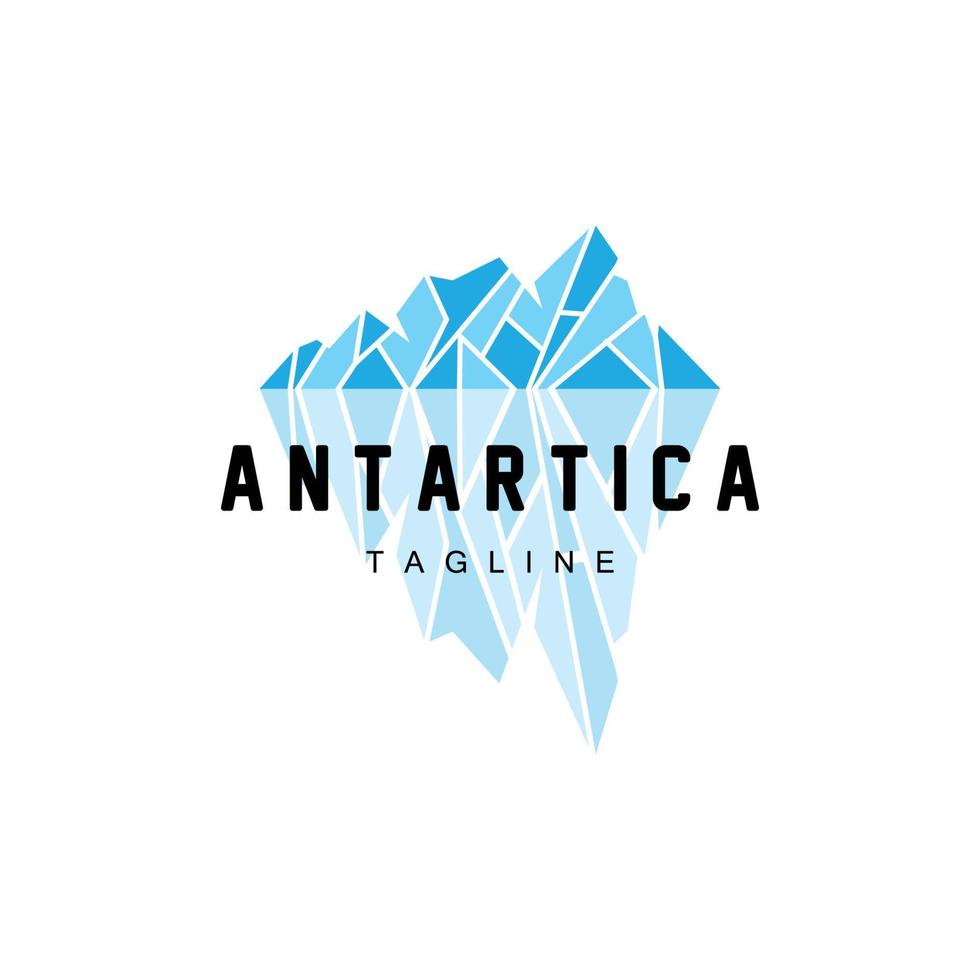 Montagne logo, antarctique iceberg logo conception, la nature paysage vecteur, produit marque illustration icône vecteur