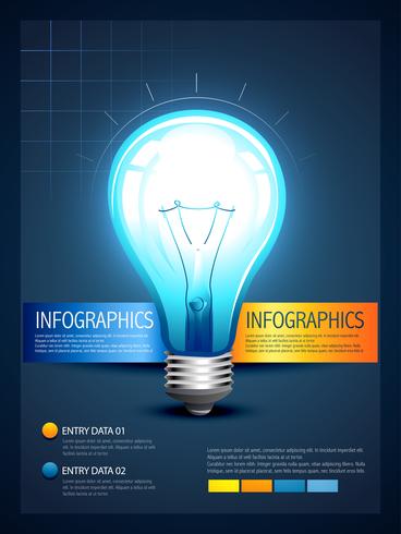 brochure élégante de l'ampoule vecteur