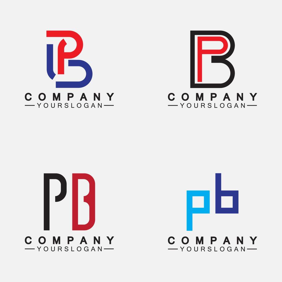 pb lettre logo. Créatif et minimaliste lettre pb pb logo conception vecteur