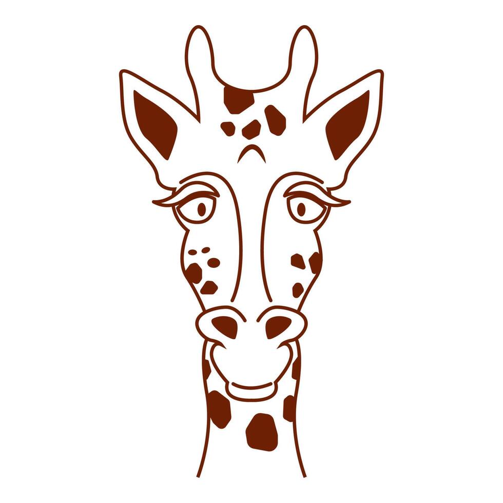 girafe logo icône conception vecteur