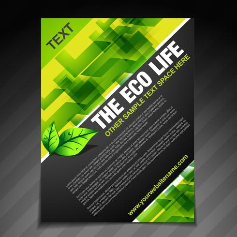 conception de brochures eco life vecteur