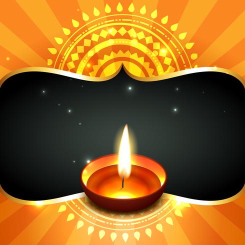 élégant fond joyeux diwali vecteur