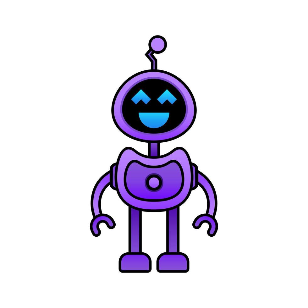 vecteur robot conception mascotte kawaii