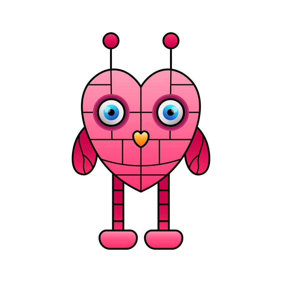 l'amour vecteur robot conception mascotte kawaii