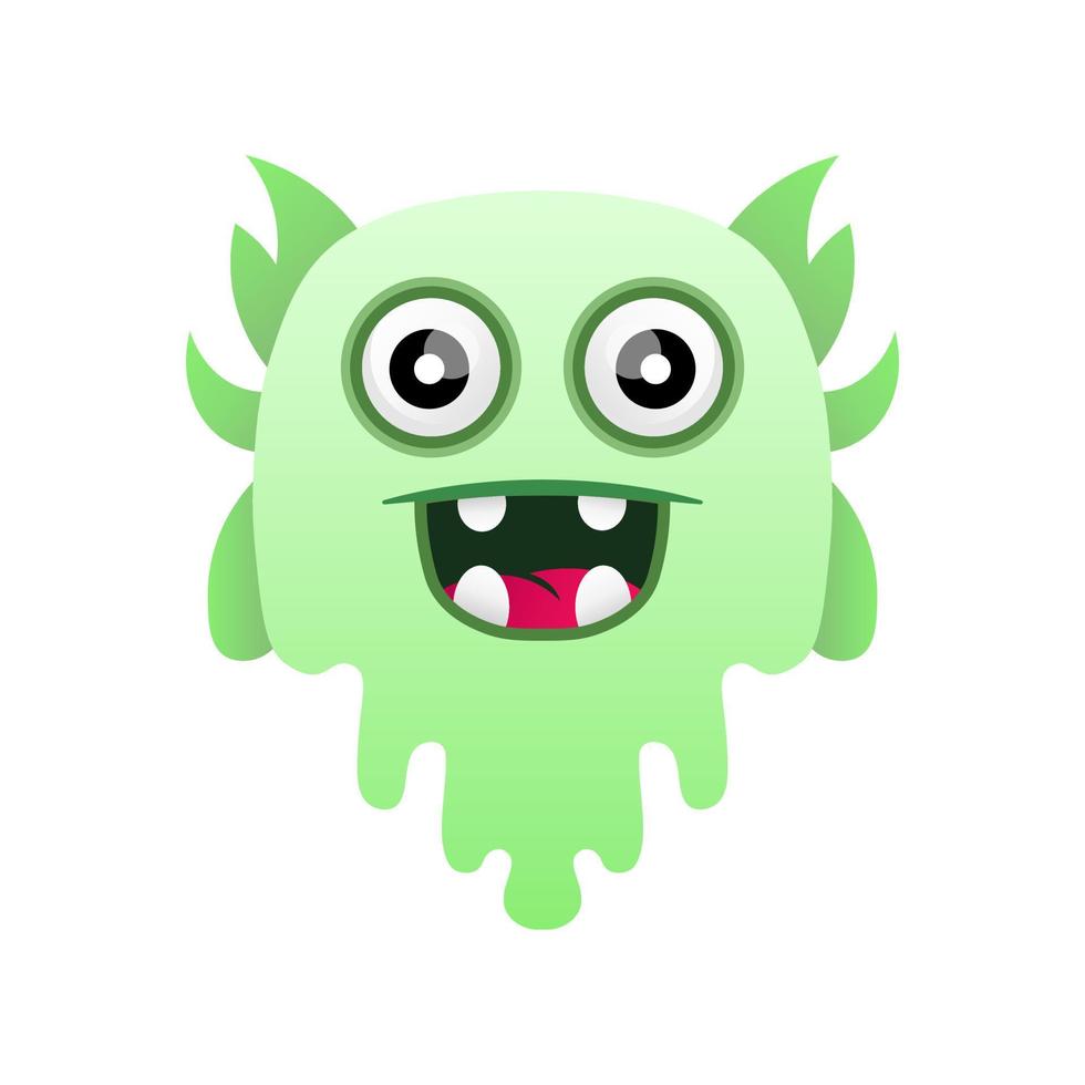 mascotte de conception de vecteur coloré monstre mignon