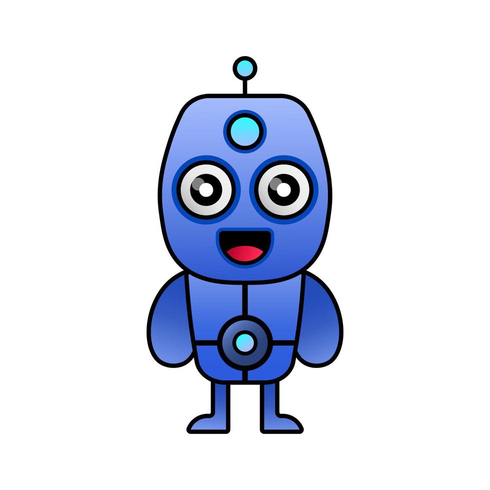 mignonne vecteur robot conception mascotte kawaii