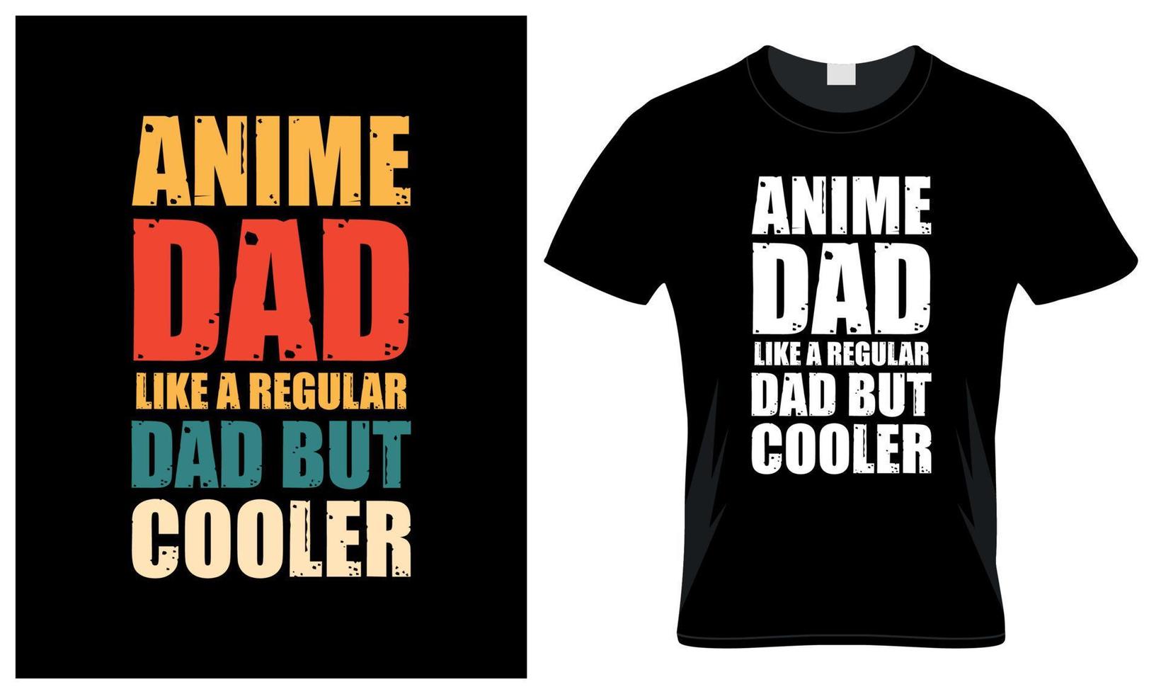 anime papa amoureux du père journée ancien T-shirt conception vecteur