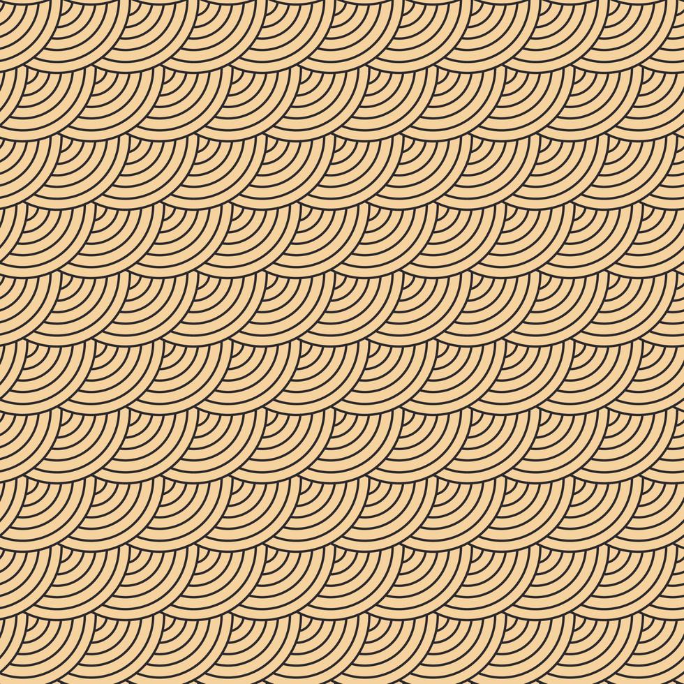 modèle vectoriel moderne dans le style japonais. motifs géométriques noirs sur fond doré, cercles dans le sable. illustrations modernes pour papiers peints, dépliants, couvertures, bannières, ornements minimalistes