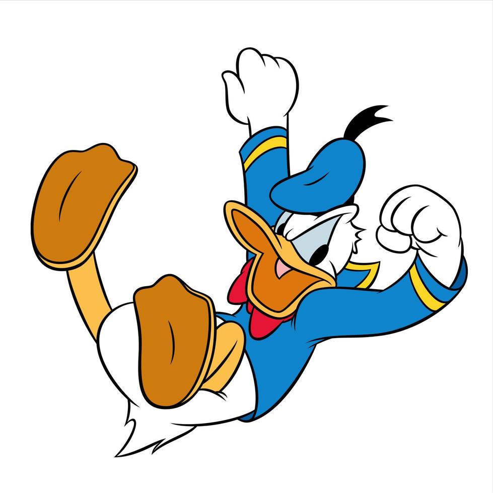 Donald canard dessin animé vecteur