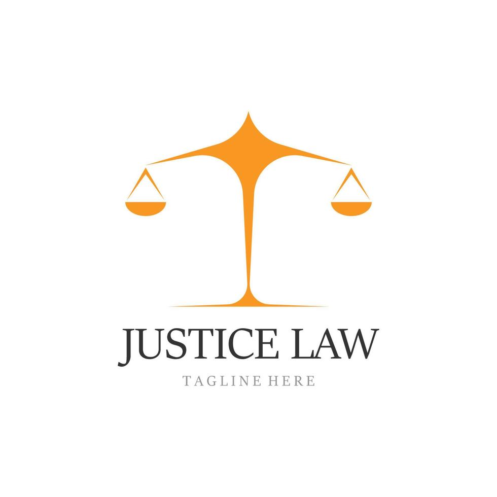 modèle de logo de droit de la justice vecteur