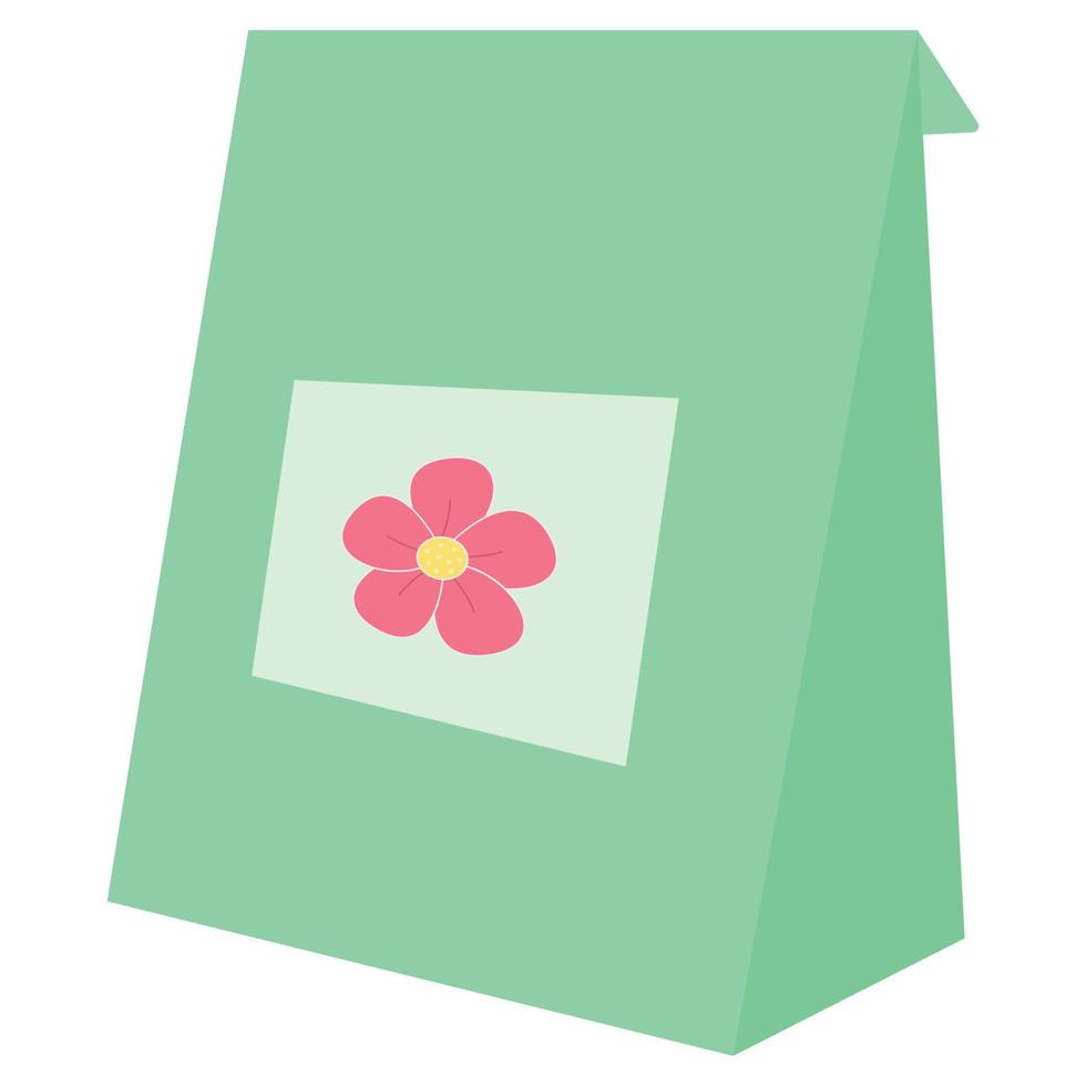 paquet de fleur graines. vecteur plat illustration