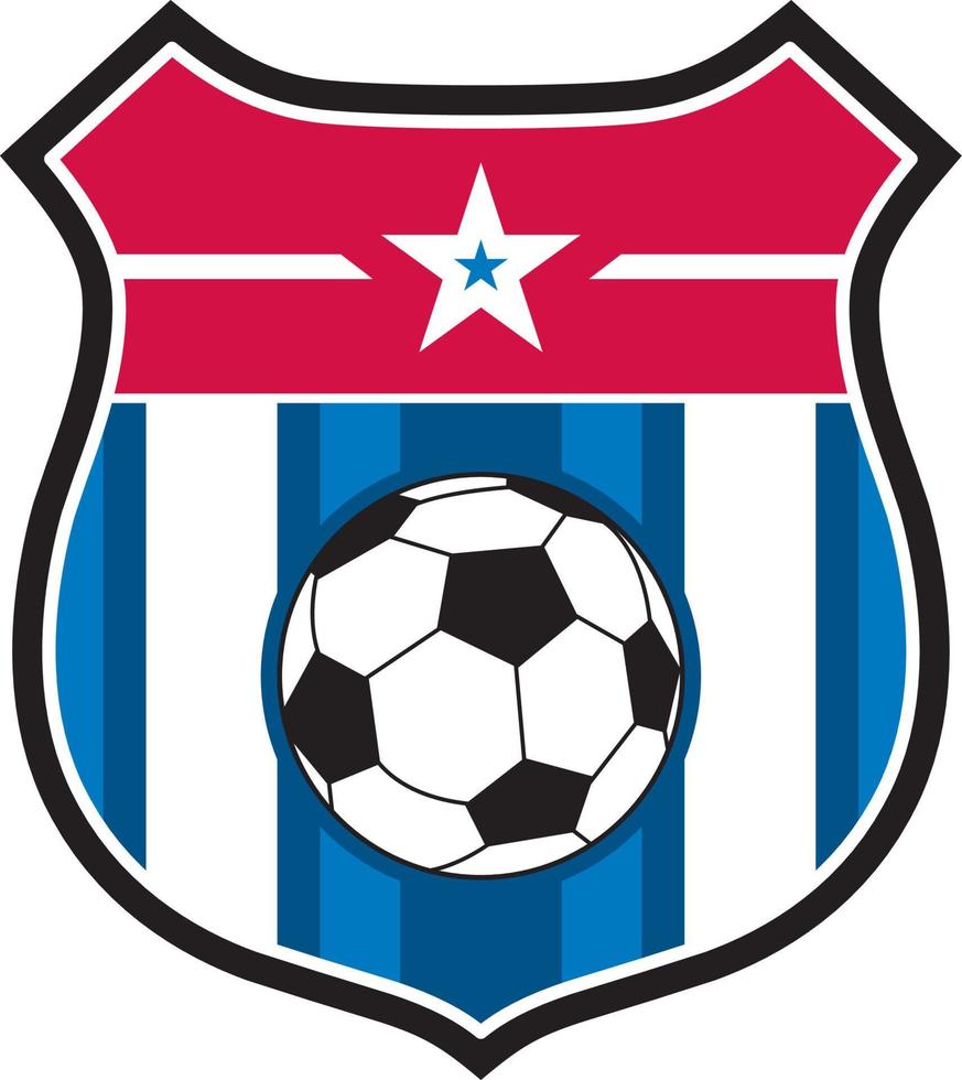 football bouclier Football badge avec Balle et étoile - des sports illustration vecteur