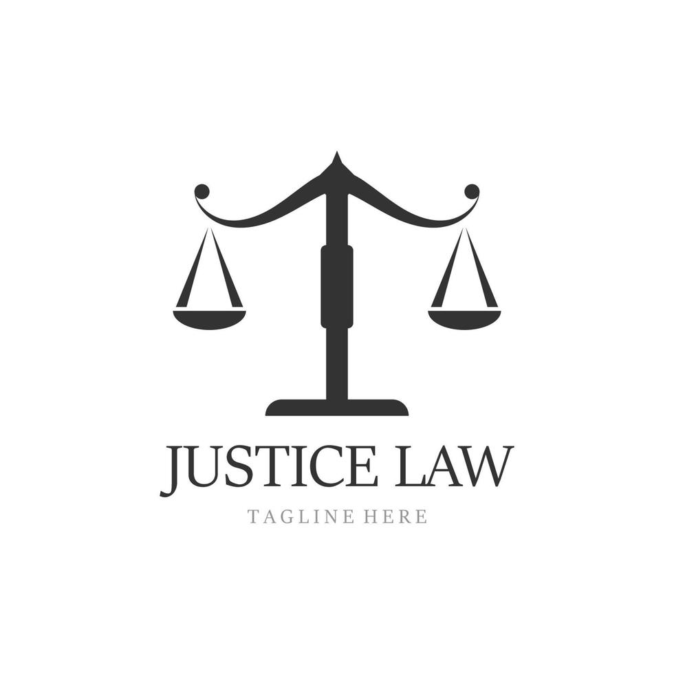 modèle de logo de droit de la justice vecteur