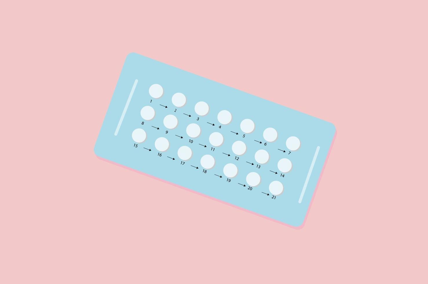 illustration vectorielle de pilules contraceptives vecteur