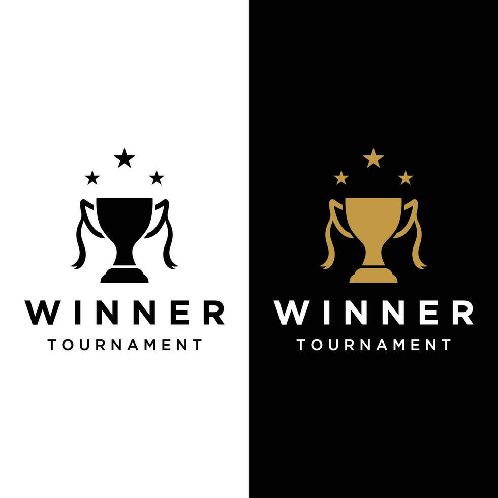 Créatif et unique trophée logo conception. trophée logo pour des sports tournoi championnat. vecteur