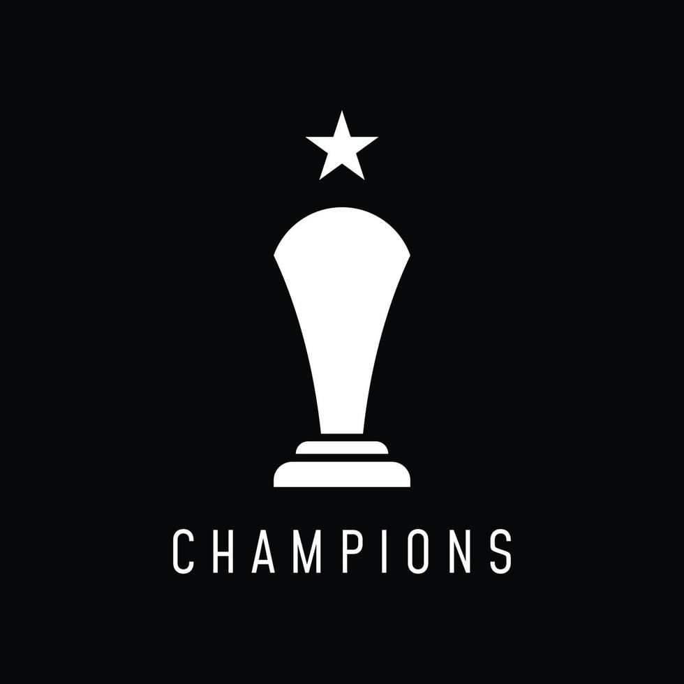 Créatif et unique trophée logo conception. trophée logo pour des sports tournoi championnat. vecteur