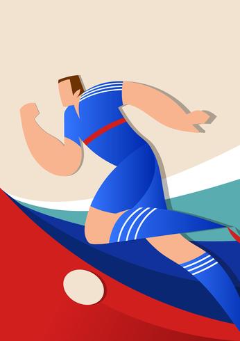 Vecteur de joueurs de football Coupe du monde France