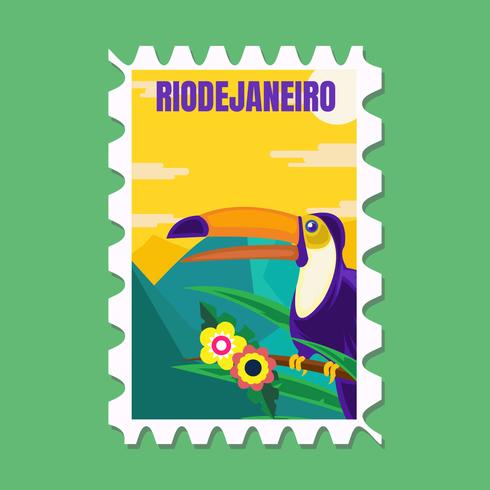 Carte postale du Brésil 1 vecteur