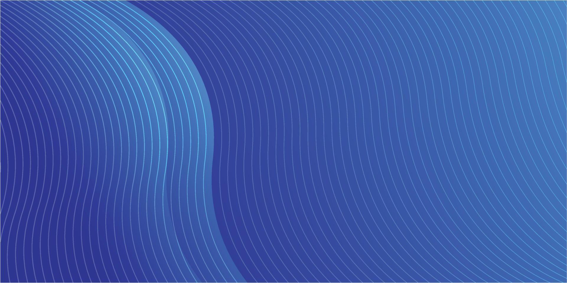 abstrait bleu ondulé avec flou lumière incurvé lignes Contexte vecteur