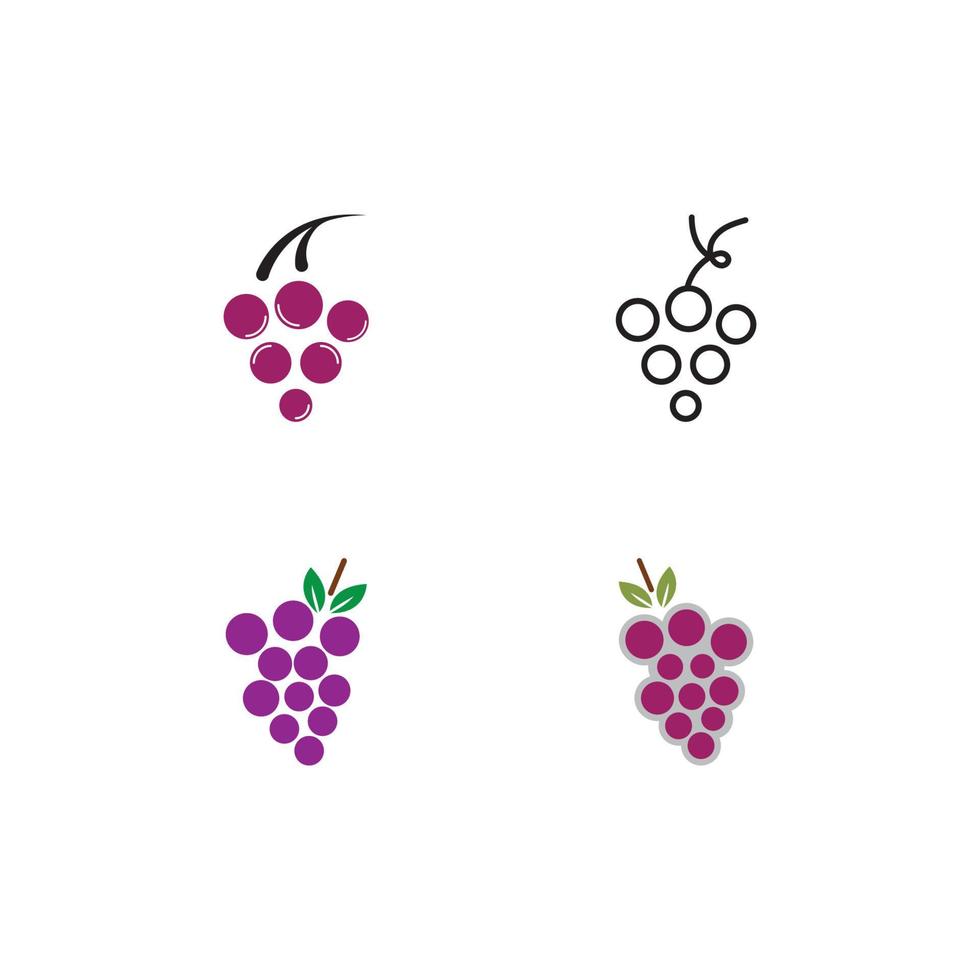 conception de raisins vector icon illustration