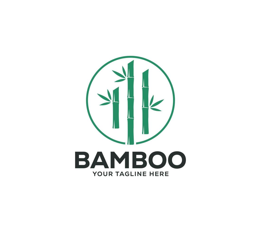 bambou logo conception sur blanc arrière-plan, vecteur illustration.