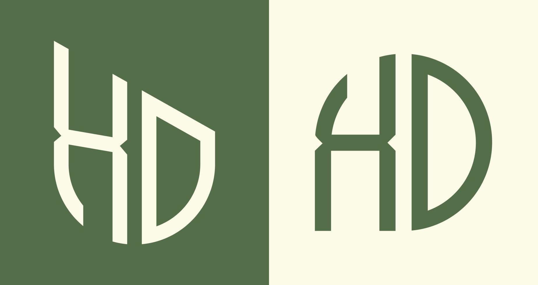 Créatif Facile initiale des lettres xd logo dessins empaqueter. vecteur
