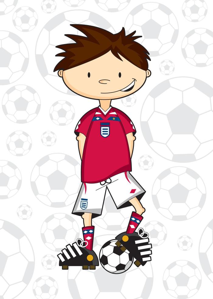 mignonne dessin animé Angleterre Football football joueur - des sports illustration vecteur