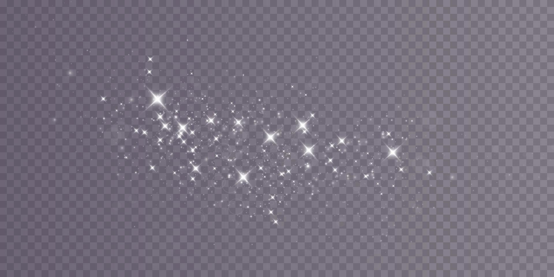 blanc des étincelles et blanc étoiles éclat avec spécial lumière. vecteur scintille. Noël lumière effet. pétillant magique poussière particules
